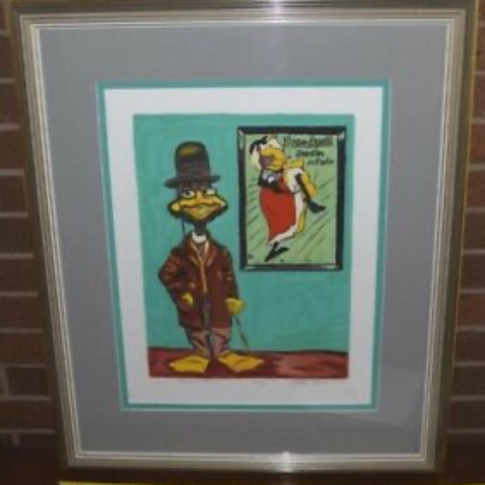 1989 Vintage Chuck Jones Signed lithograph titled "Toulouse le Duck" 221/350